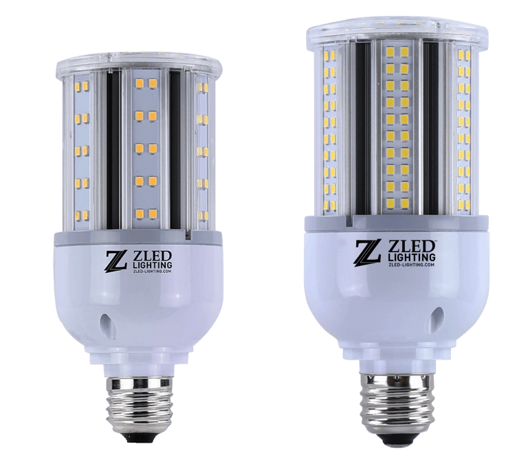 Two different types of led light bulbs are shown.