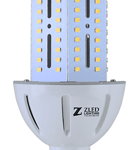 A close up of the side of a light bulb