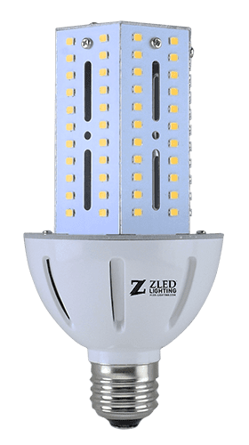 A close up of the side of a light bulb