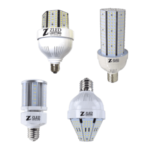 A group of four different types of led lights.
