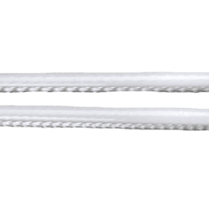 Two white pipes with a green background