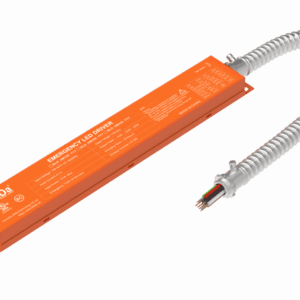 Orange emergency LED driver with cable.