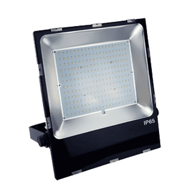 IP65 rated LED floodlight with multiple LEDs.