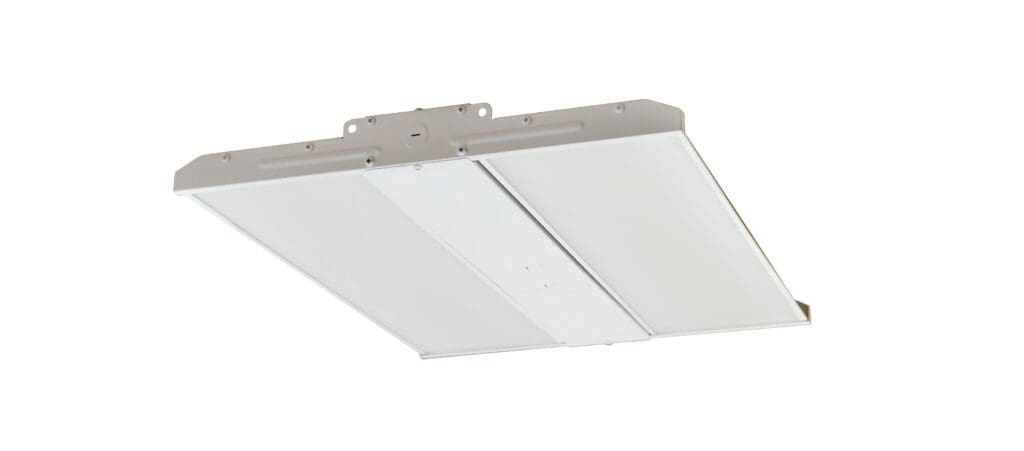 White rectangular ceiling light fixture.