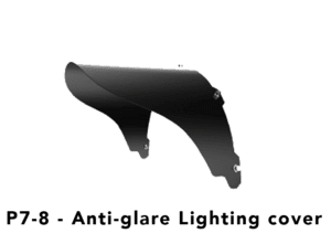 Black anti-glare lighting cover.