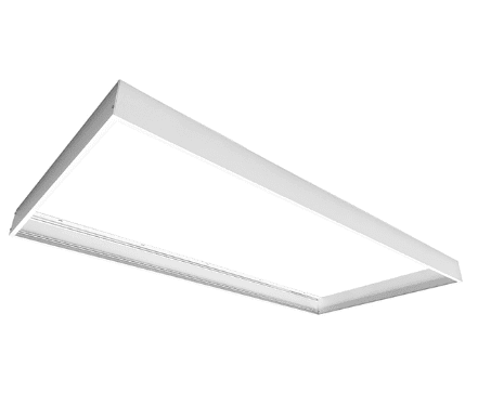 White rectangular ceiling light fixture.