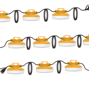 String of nine yellow LED lights.