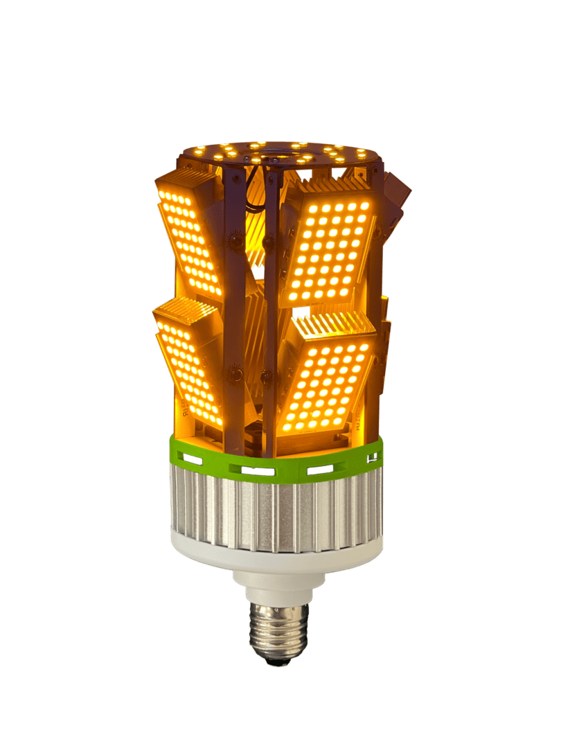 High-powered LED light bulb with multiple LEDs.
