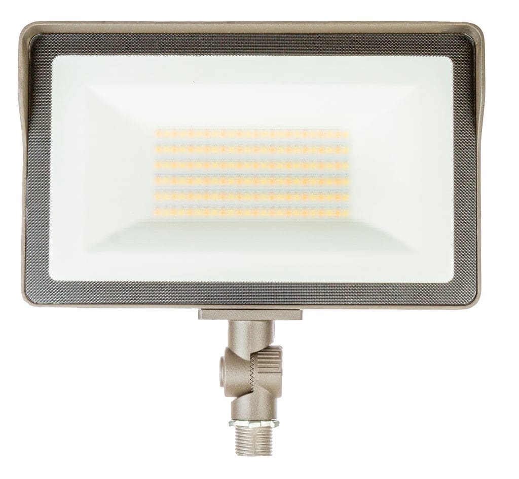 Brown LED floodlight with adjustable mount.