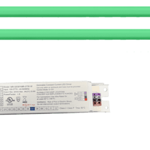 Green LED lights and driver unit.