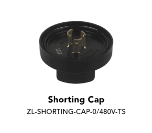 Black electrical shorting cap.