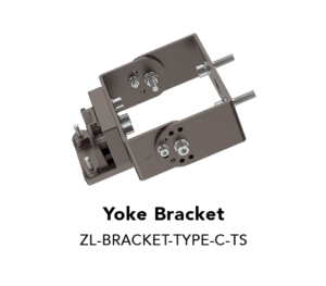 Yoke bracket for mounting hardware.