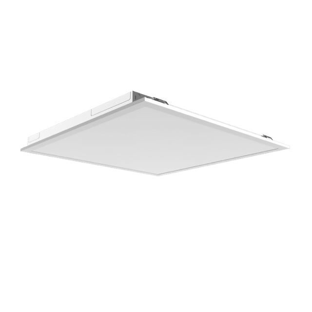 White ceiling light panel fixture.