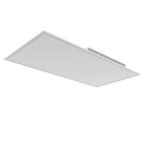 White rectangular ceiling light fixture.