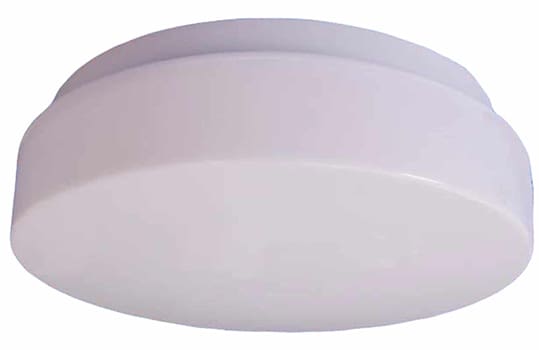 White round ceiling light fixture.