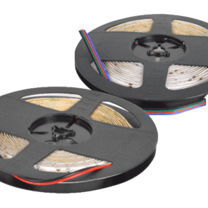 Two spools of LED strip lights.
