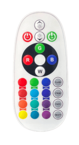Remote control for RGB LED lights.