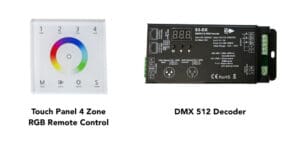 4 Zone RGB remote control and DMX decoder.