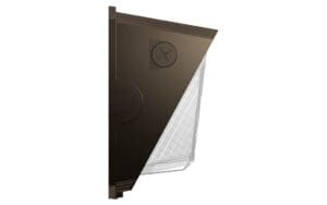 Bronze outdoor wall-mounted LED light.