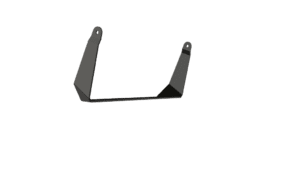 Black metal bracket, U-shaped.
