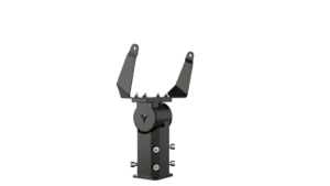 Black metal robotic arm mount.