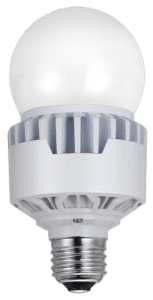 LED bulb, large globe shape.