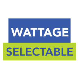 Here's an alt tag for the image: Selectable wattage options available.