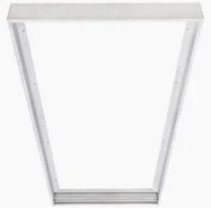 White rectangular ceiling light frame.
