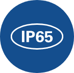 Here's a short alt tag for the image: `IP65 dust and water resistant`