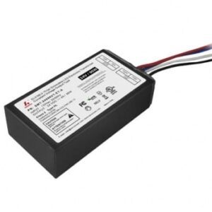 Rectangular electronic device with labeled wires.