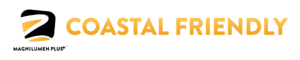 Coastal Friendly logo with yellow text.