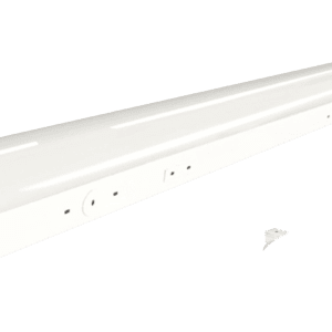 White LED linear light fixture.