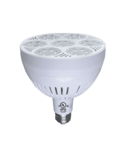 LED light bulb with UL certification label.