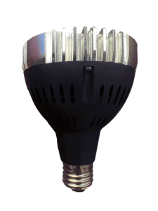 LED light bulb with metal heatsink.