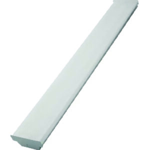 White, rectangular plastic beam on white background.