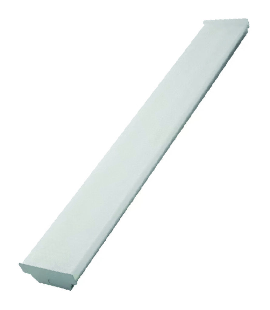 White, rectangular plastic beam on white background.