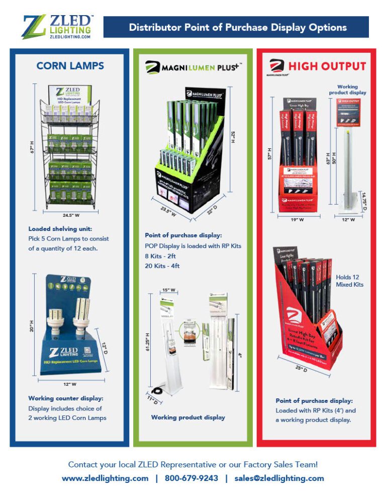 Distributor Retail Displays - LED Light Store - ZLEDLighting