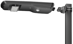 Modern LED street light on pole.