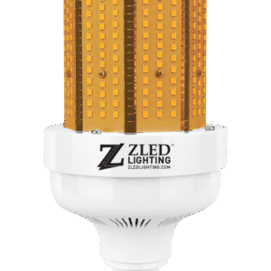 LED light bulb with ZLED Lighting branding.