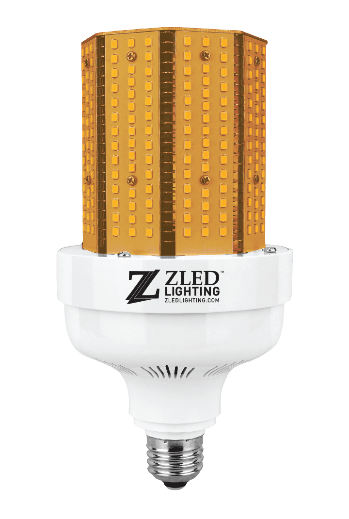 LED light bulb with ZLED Lighting branding.