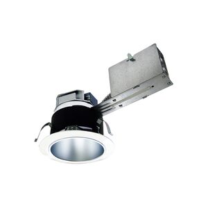 Recessed ceiling light fixture with housing.