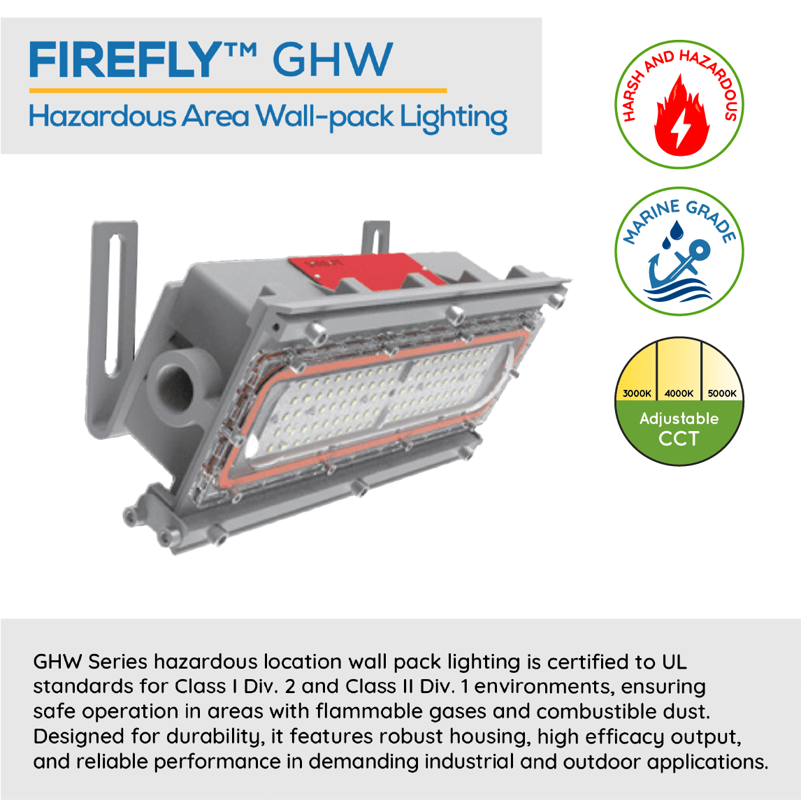 FIREFLY™ GHW Hazardous Area Wall-pack Lighting