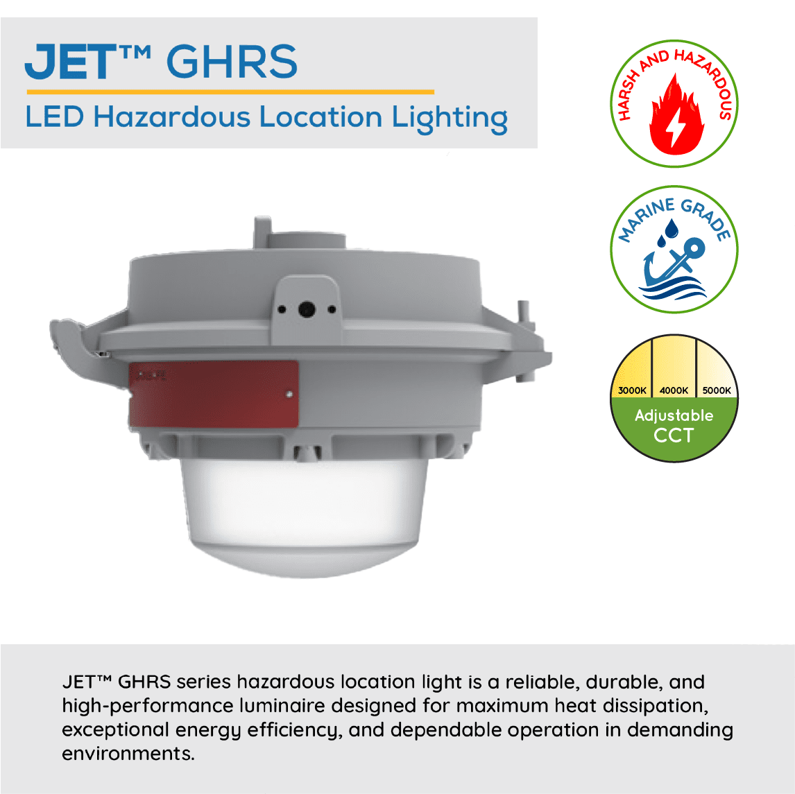 JET™ GHRS LED Hazardous Location Jelly Jar Lighting